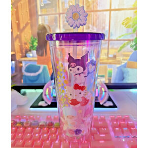 Hello Kitty Friends Large Travel Tumbler 24oz Reusable Daisy Topper 2023 Sanrio